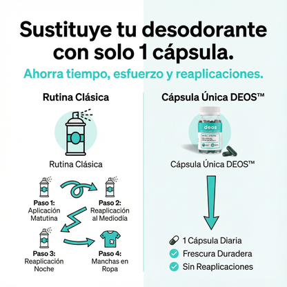 Deos™ – Suplemento Natural para Eliminar el Mal Olor Corporal